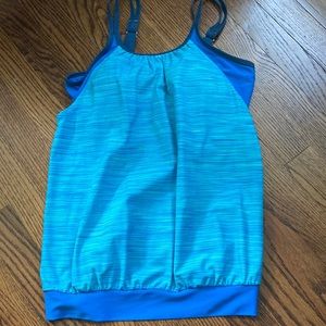 blue swim tank